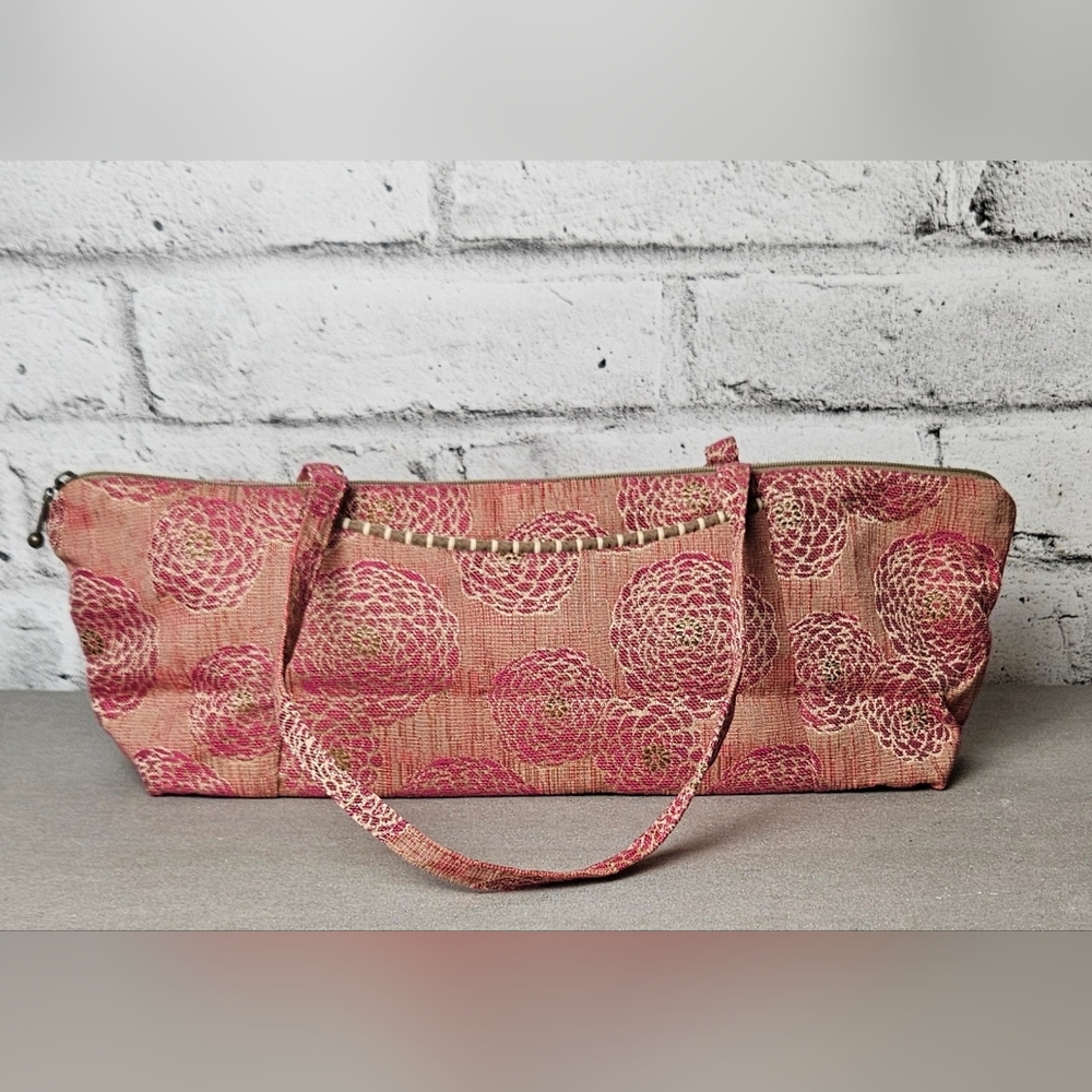 Maruca Handmade Pink Floral Shoulder Bag Boulder CO Boho Tote Zip